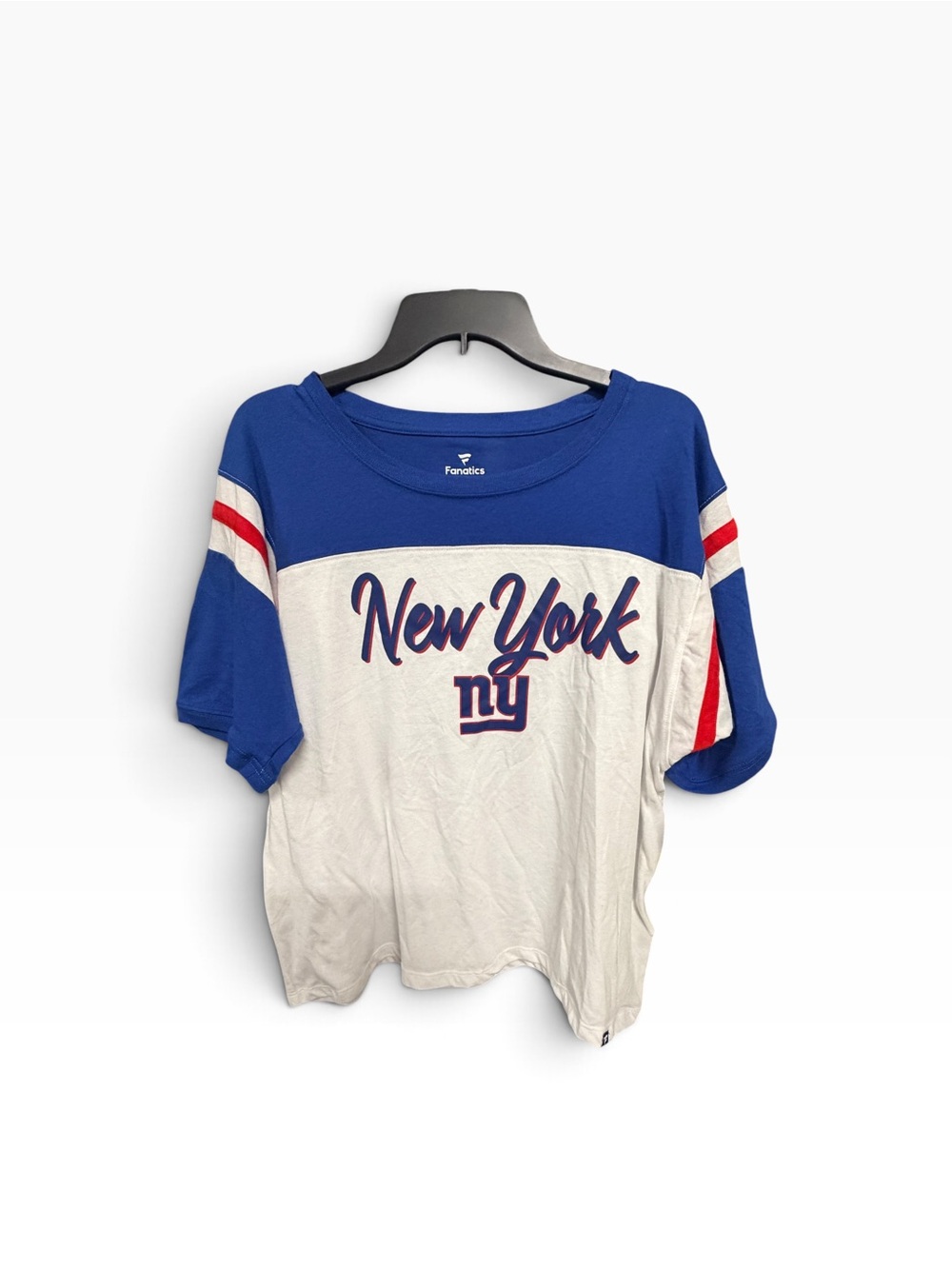 Fanatics New York Giants Cheer Chant Women’s Blue/White T-Shirt Size XL NWT